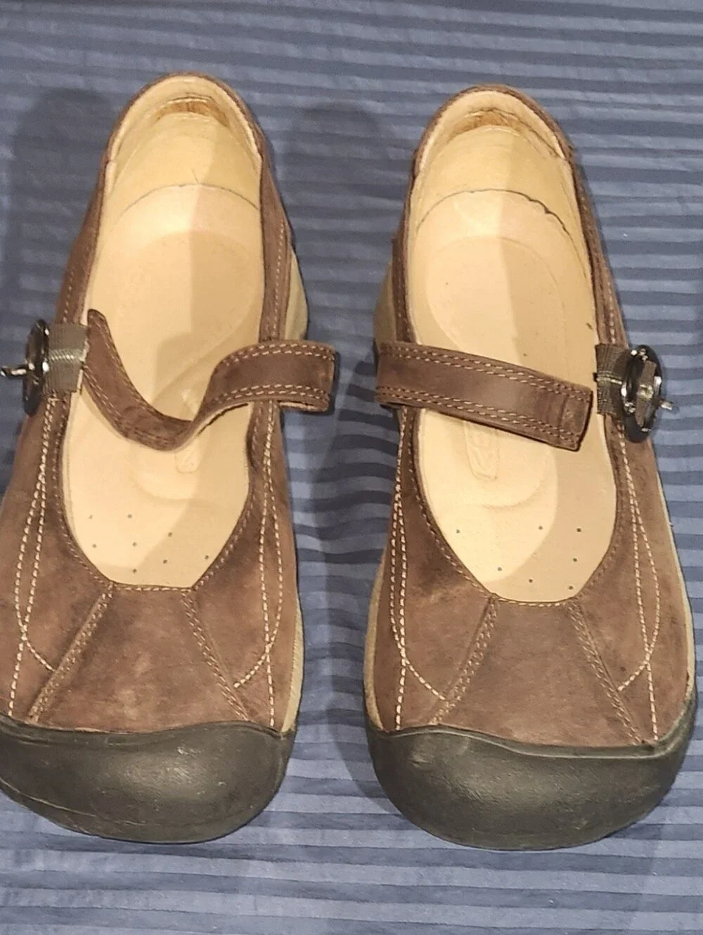 Keen Presidio II Mary Jane Women Brown Leather Granola Size 7.5